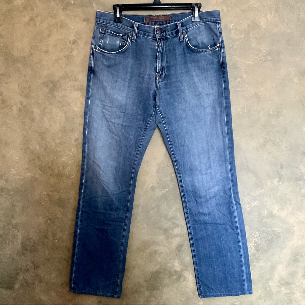 Agave Denim Gringo Classic Straight Jeans Supima Cotton Made in USA Blue 32x34